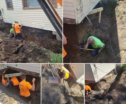 IMG: Crock Construction guys giving this home a new lift and foundation.